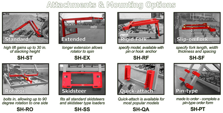 Steffen Systems 8520 Square Bale Handler options